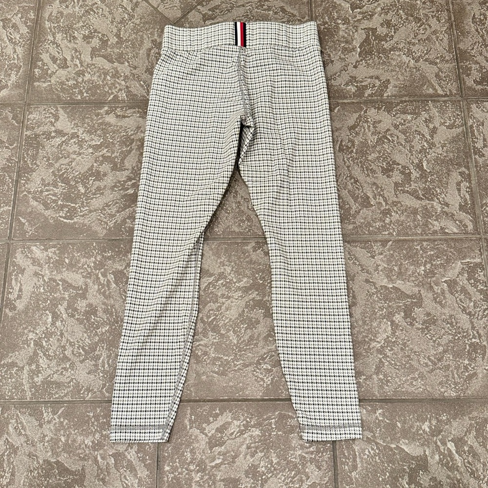 Tommy Hilfiger Sport Womens Size Small White Houndstooth Leggings Ankle Stretch - Picture 3 of 7